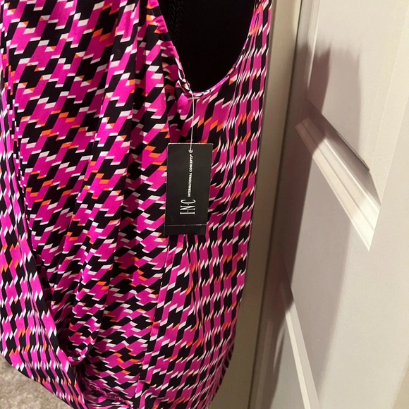 INC NWT Large Pink Multi Colored Sleeveless Blouse $69 Retail - Picture 4 of 5